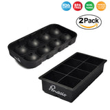 Silicon Ice Tray Combo - 4 Square & 4 Round
